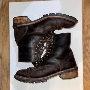 Thursday logger boots waxed cocoa